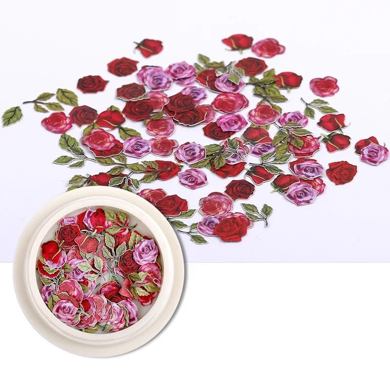 Cross-Border Hot Sale Nail Wood Pulp Sheet Ins Same Paragraph 18 Color Flowers Small Daisy Flower Nail Decoration Patch