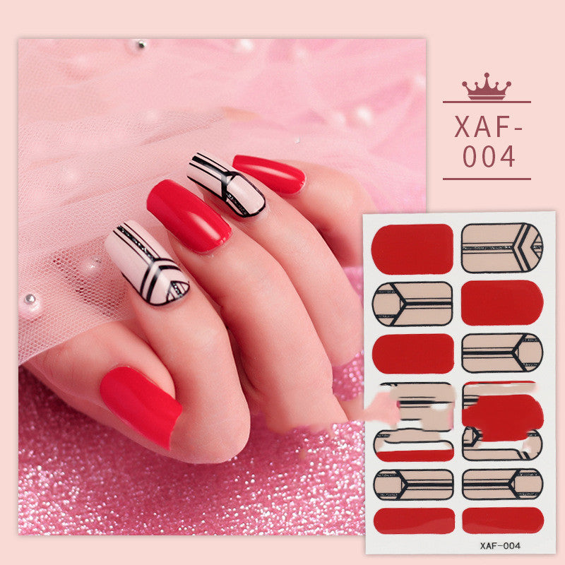 Imitation Diamond Nail Polish Film Nail Sticker with Nail Polish Glue for Nail Art