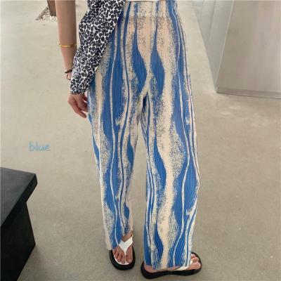 Summer Wardrobe with New Style High Waist Drape Straight Wide Leg Pants for Women