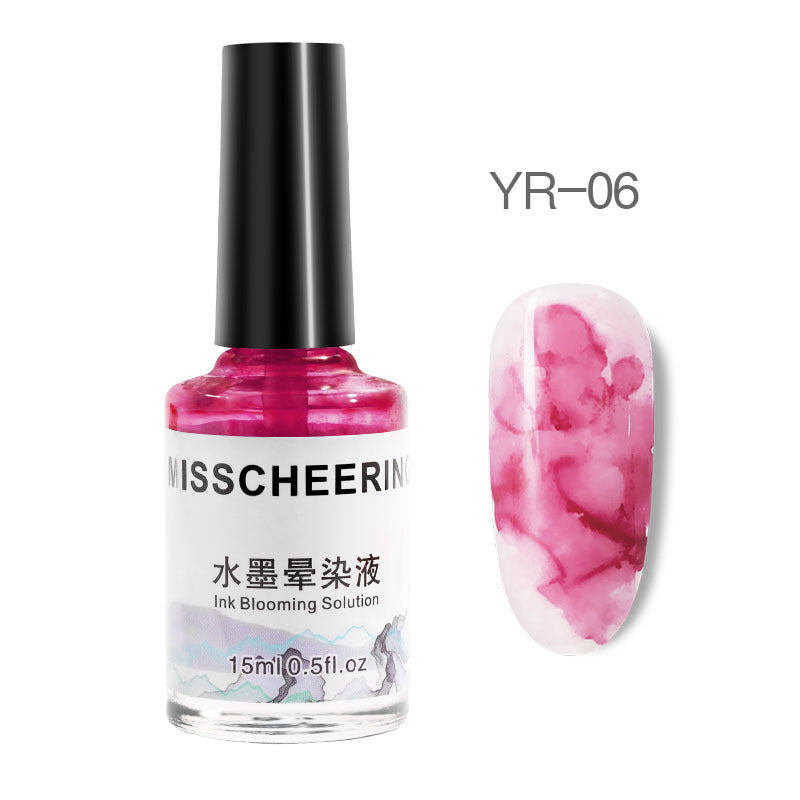 Nail Polish Gel Varnish Watercolor Ink Gradient Marble Patte