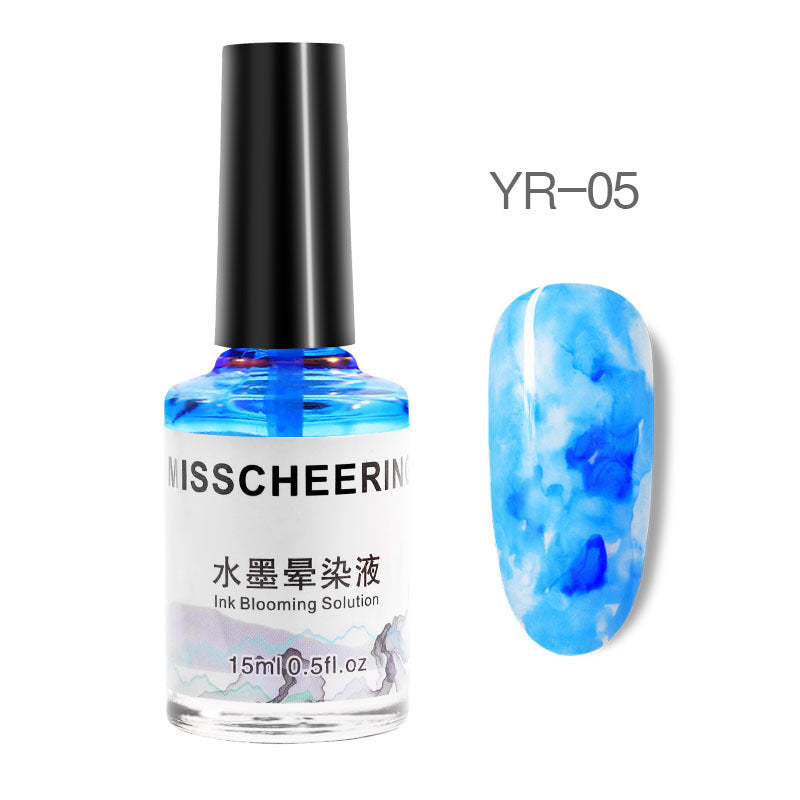 Nail Polish Gel Varnish Watercolor Ink Gradient Marble Patte