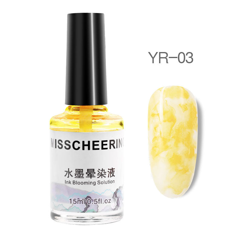 Nail Polish Gel Varnish Watercolor Ink Gradient Marble Patte