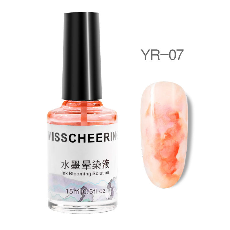 Nail Polish Gel Varnish Watercolor Ink Gradient Marble Patte