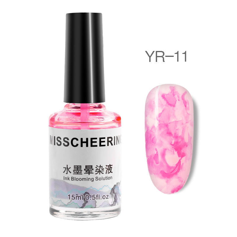 Nail Polish Gel Varnish Watercolor Ink Gradient Marble Patte