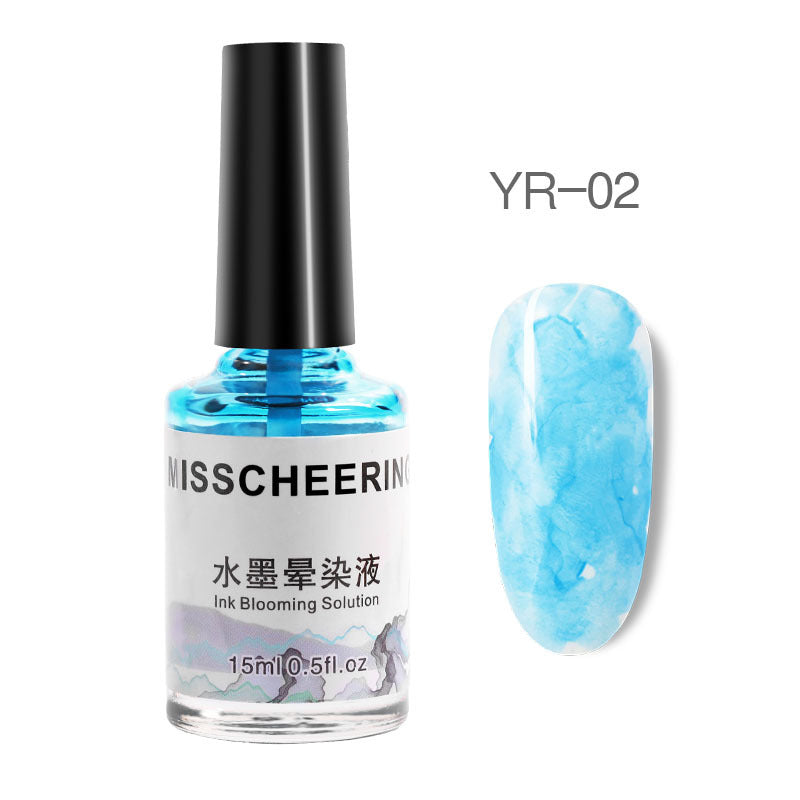 Nail Polish Gel Varnish Watercolor Ink Gradient Marble Patte