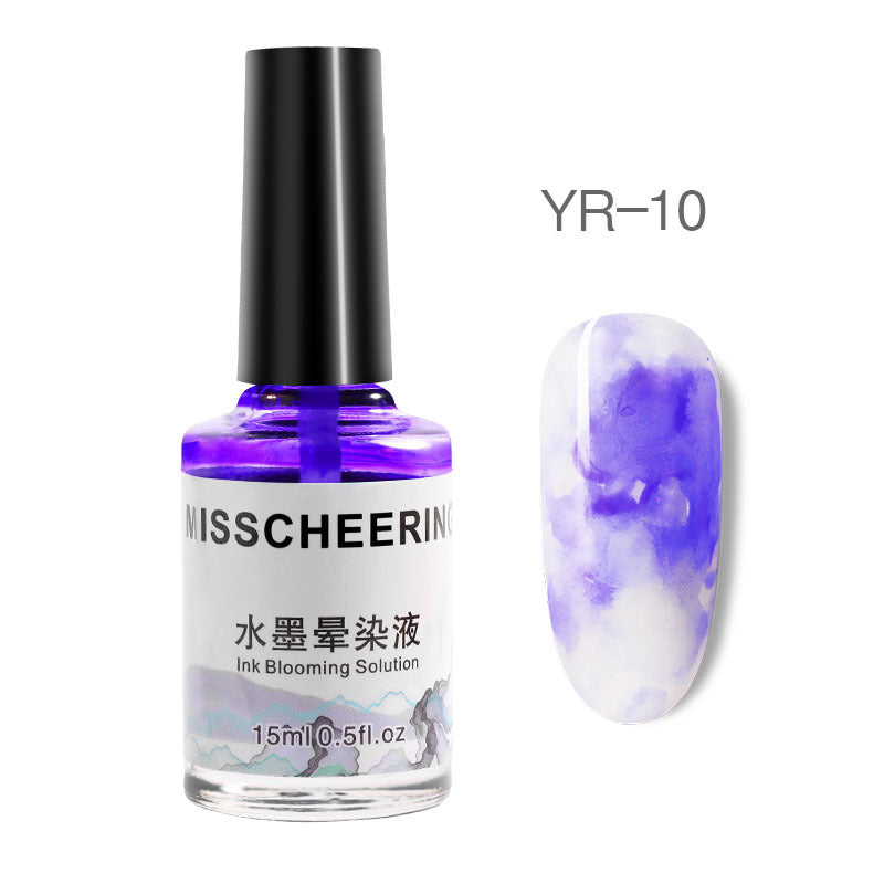 Nail Polish Gel Varnish Watercolor Ink Gradient Marble Patte