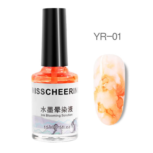 Nail Polish Gel Varnish Watercolor Ink Gradient Marble Patte