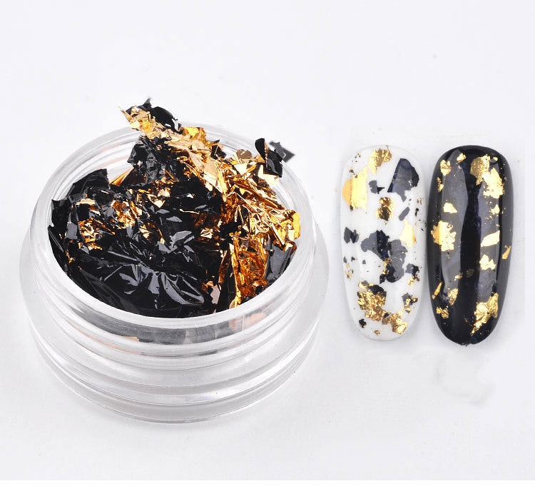 Gold And Silver Tin Foil Nail Stickers Decorations Crystal Phototherapy Nail Foil Paper