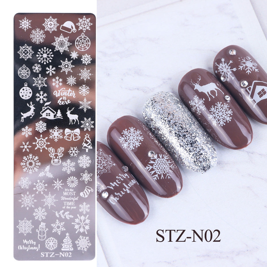 Nail print small long steel plate