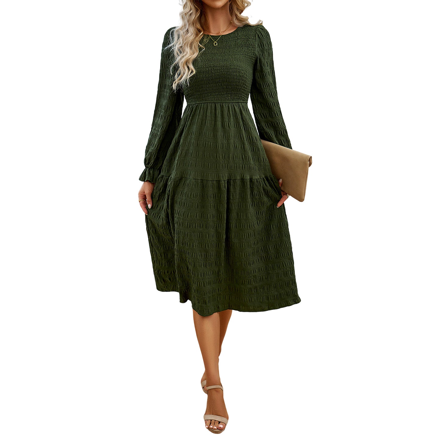 Elegant Commuter Round Neck Dress