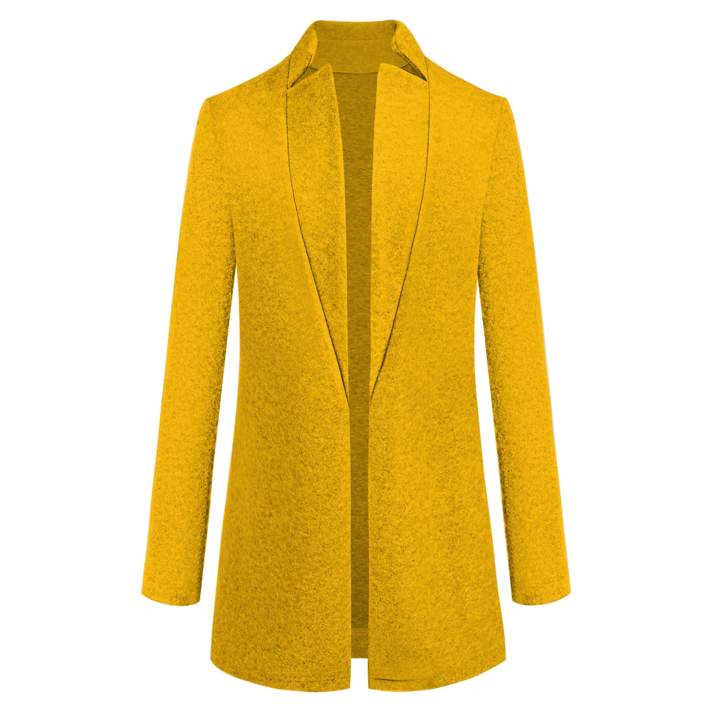 Stylish Solid Color Woolen Coat with Stand Collar