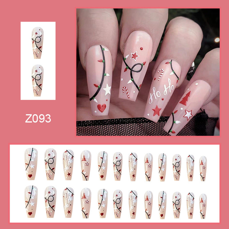 Christmas Simple Pure Desire Mid-length Ballet Fake Nails