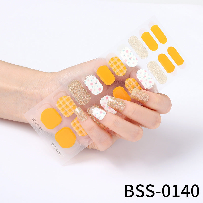 Gel Nail Stickers 3d Semi-cured Nail Stickers UV Nail Semi-baked Nail Stickers Paper