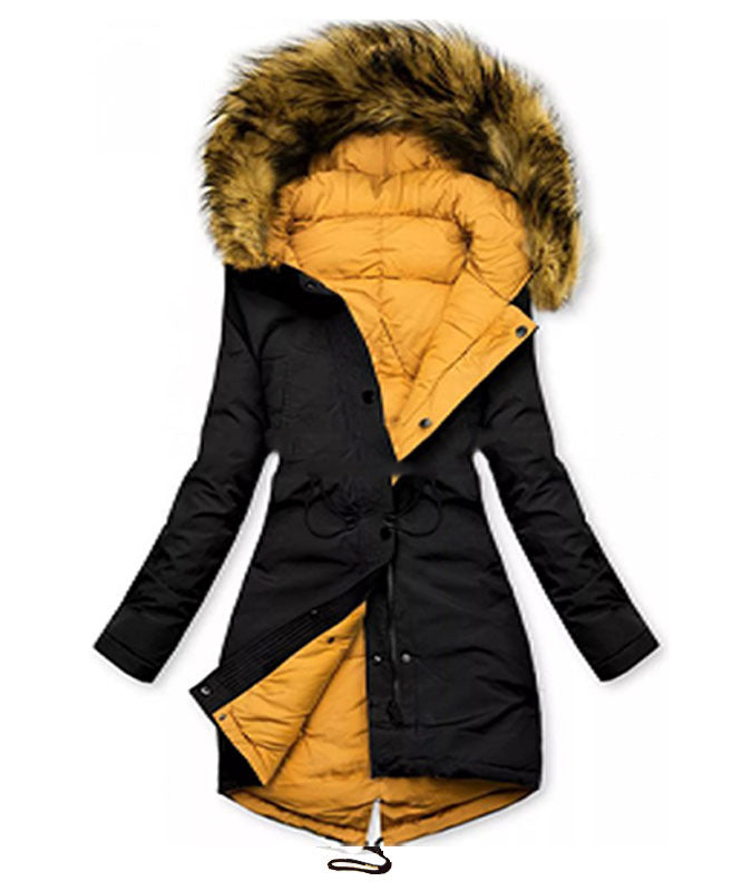 Autumn And Winter European And American Style Women Cotton-padded Clothes Warm Coat Mid-length