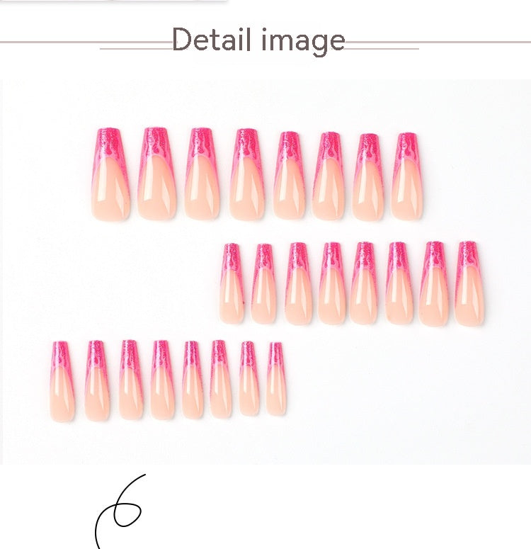 Long Ballet Flame Nail Sticker Finished Removable Nail Art