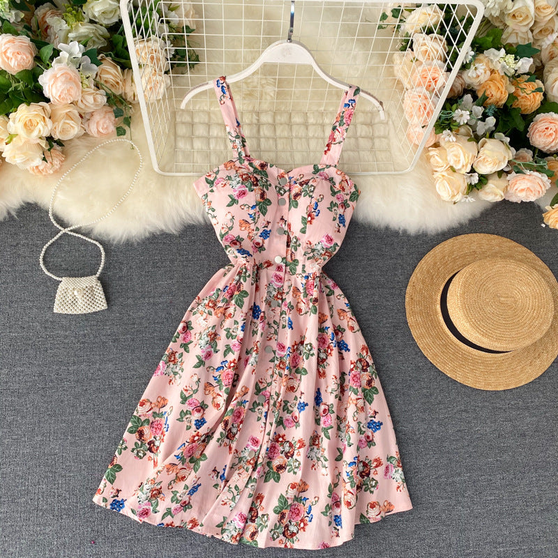 Female holiday floral dress