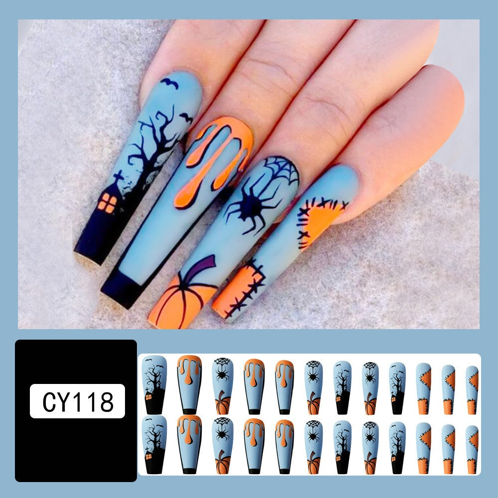 Halloween-Themed Wearable Nail Art Chips for Spooky Style