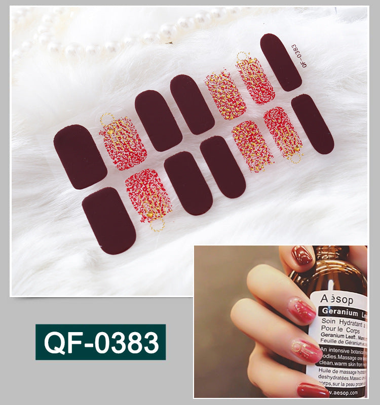 3D metal gradient nail stickers