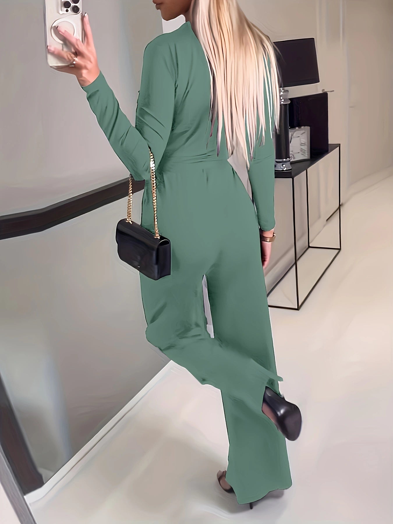 Women's Stylish Solid Color Casual Jumpsuit