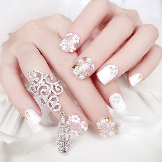 Finished Nail Art Magazine Style Beautiful Bride Fake Nails