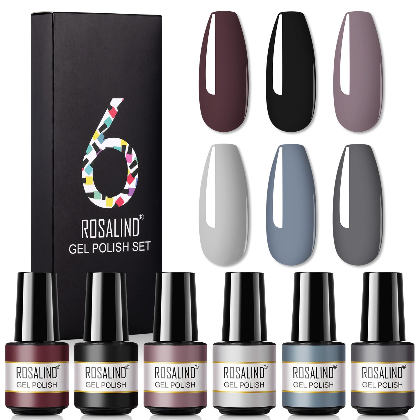 Korean Nail Color Glue Set: One-Color Fine Glitter Nail Polish in a Box