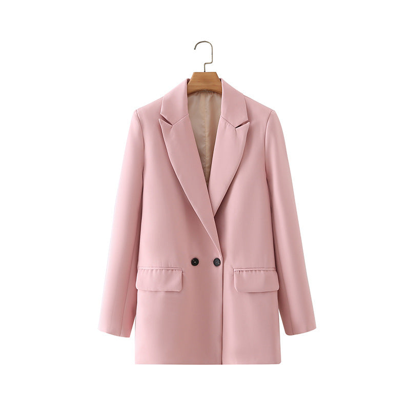 Women's Multicolor Double-Breasted Suit Coat