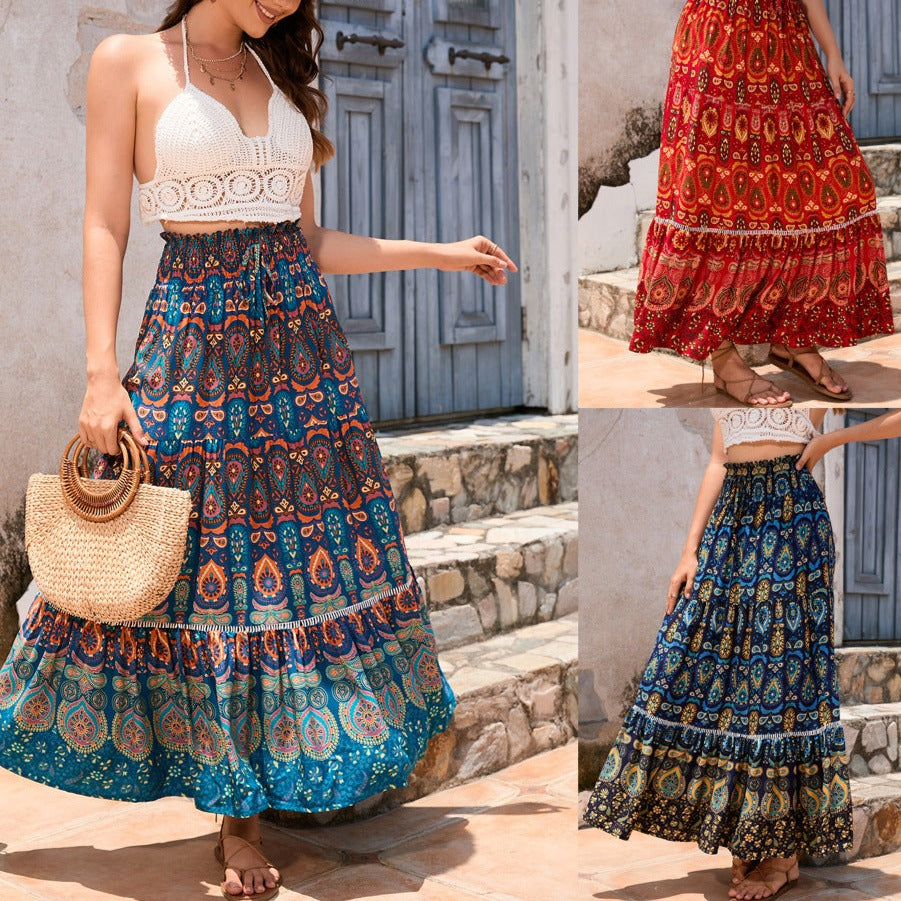 Bohemian Exotic Vibes Stunning Hollowed Out Lace Patchwork Skirt