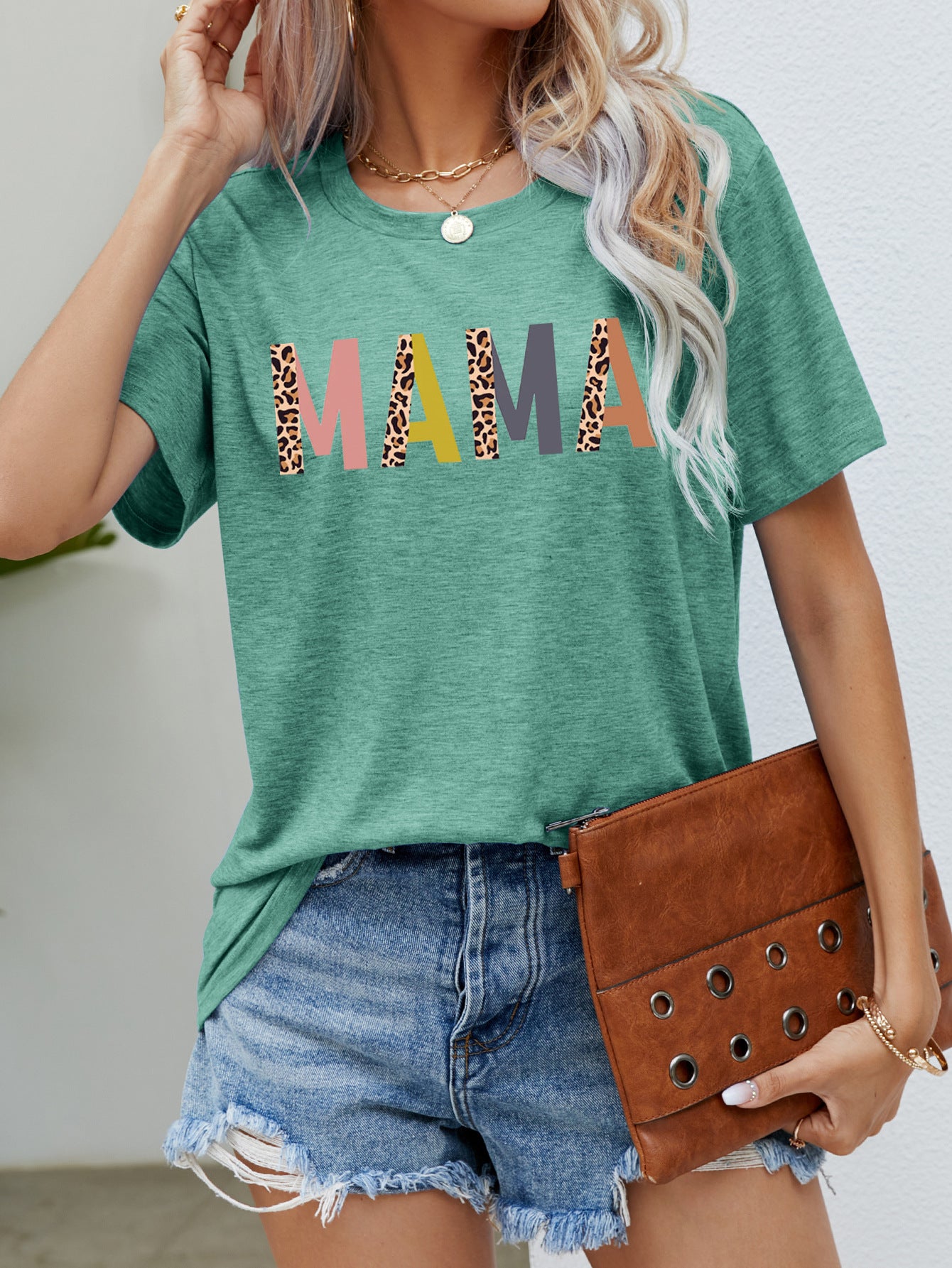 Women's Round Neck Short-sleeved Printed T-shirt