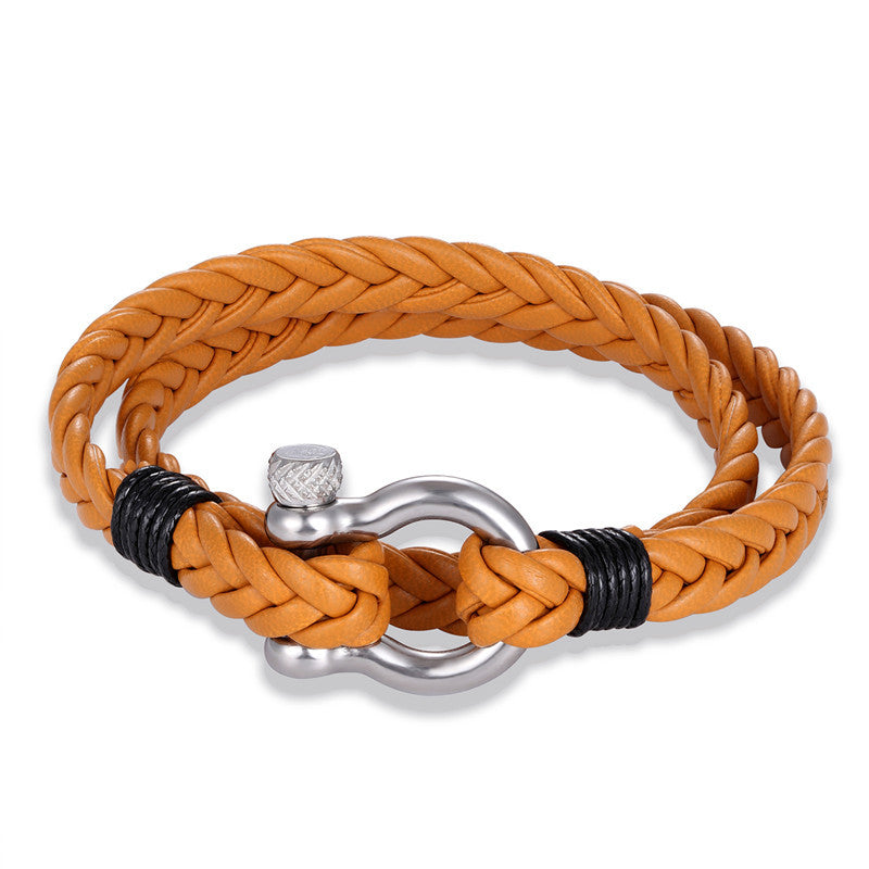 Men And Women All-matching Multi-layer Woven Leather Bracelet