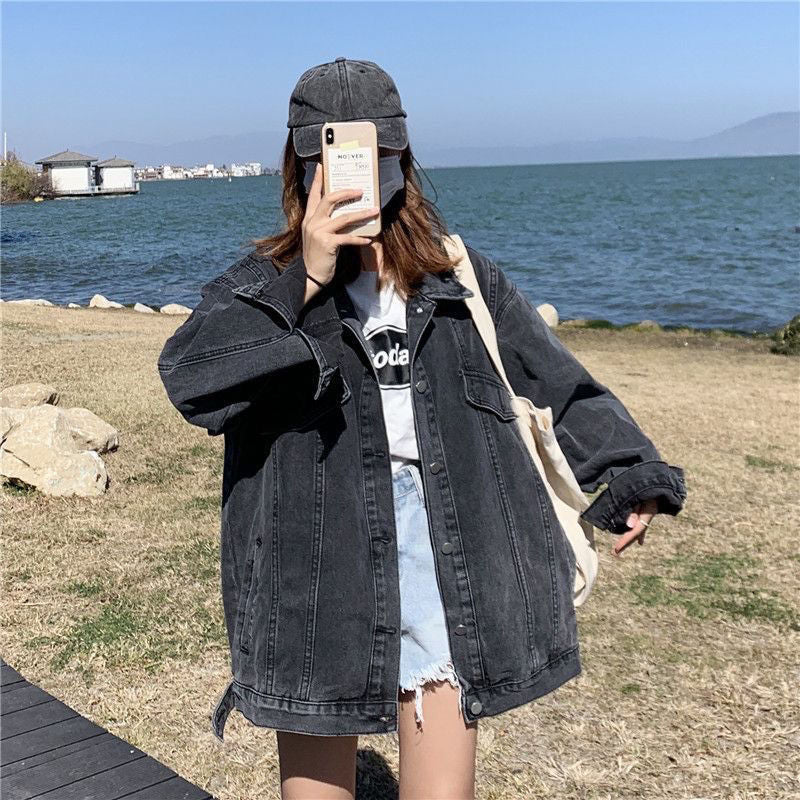Loose Korean Style Denim Jacket Casual Jacket