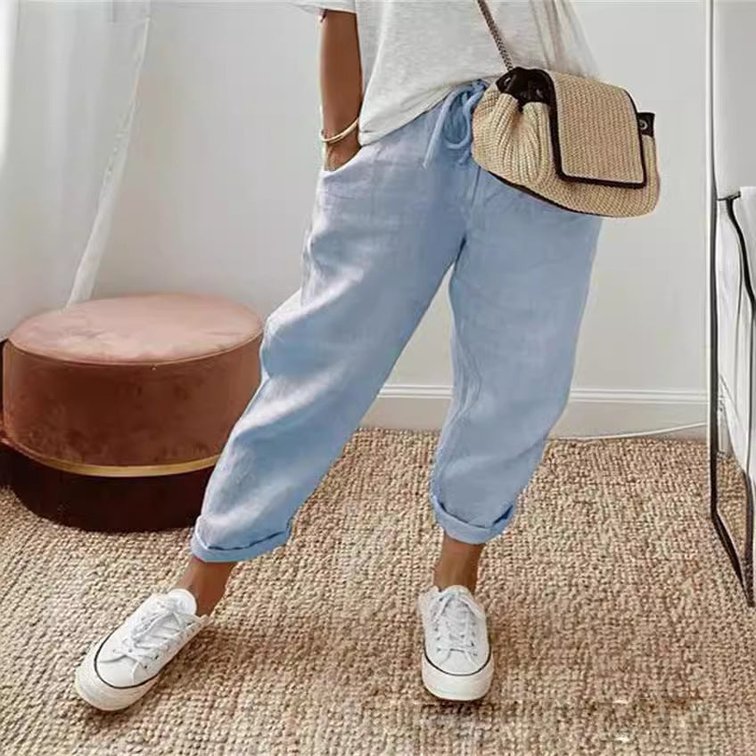 Women's Denim Elasticated Pocket Slacks