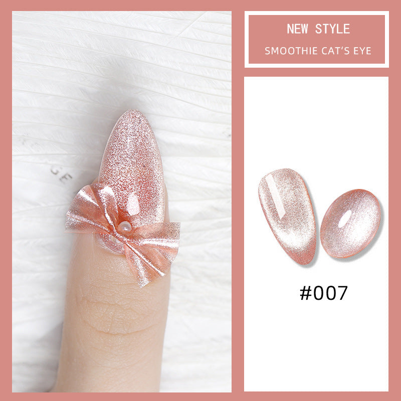 9D Sparkling Manicure with Moonstone Effect - Smoothie Wide Cat Eye Nail Polish