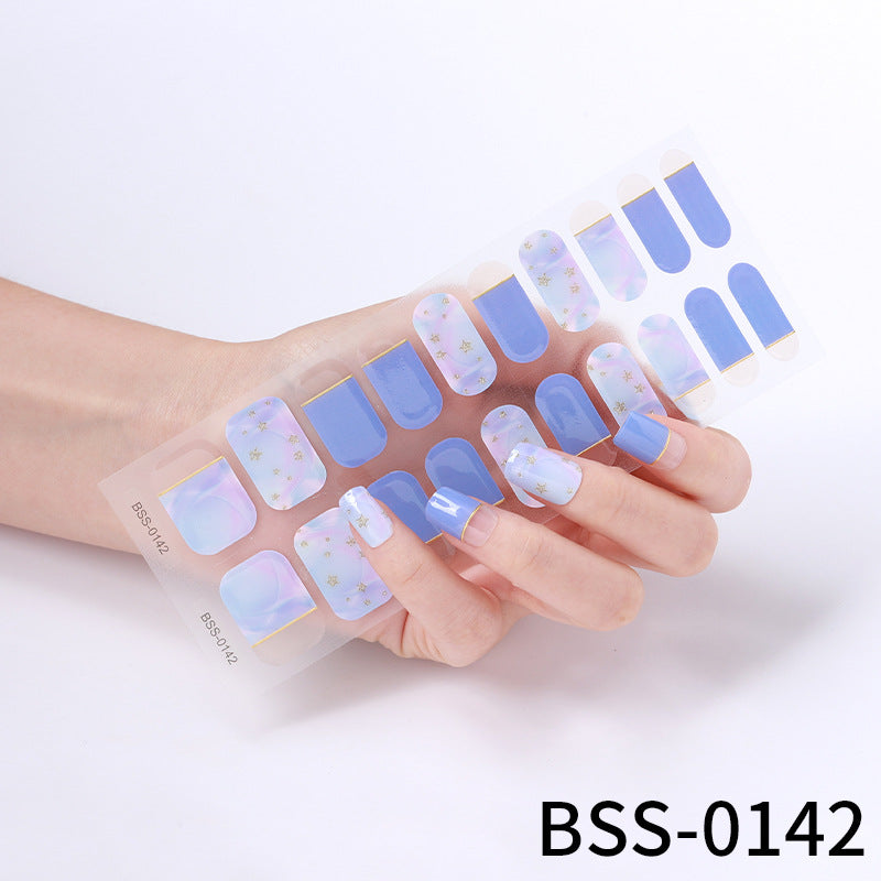 Gel Nail Stickers 3d Semi-cured Nail Stickers UV Nail Semi-baked Nail Stickers Paper