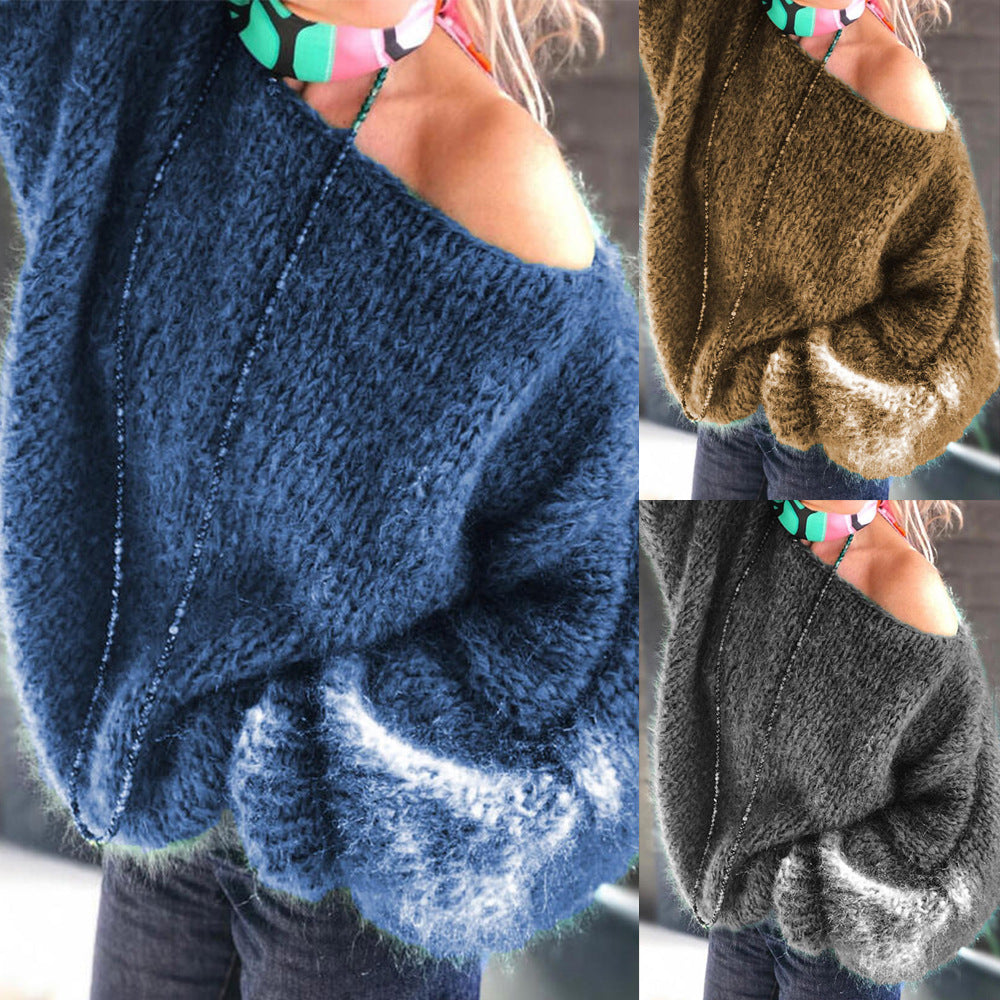 European And American Style Irregular Knitting Sweater