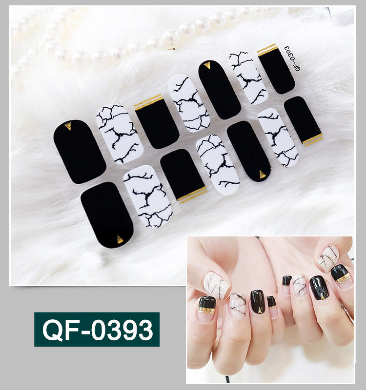 3D metal gradient nail stickers