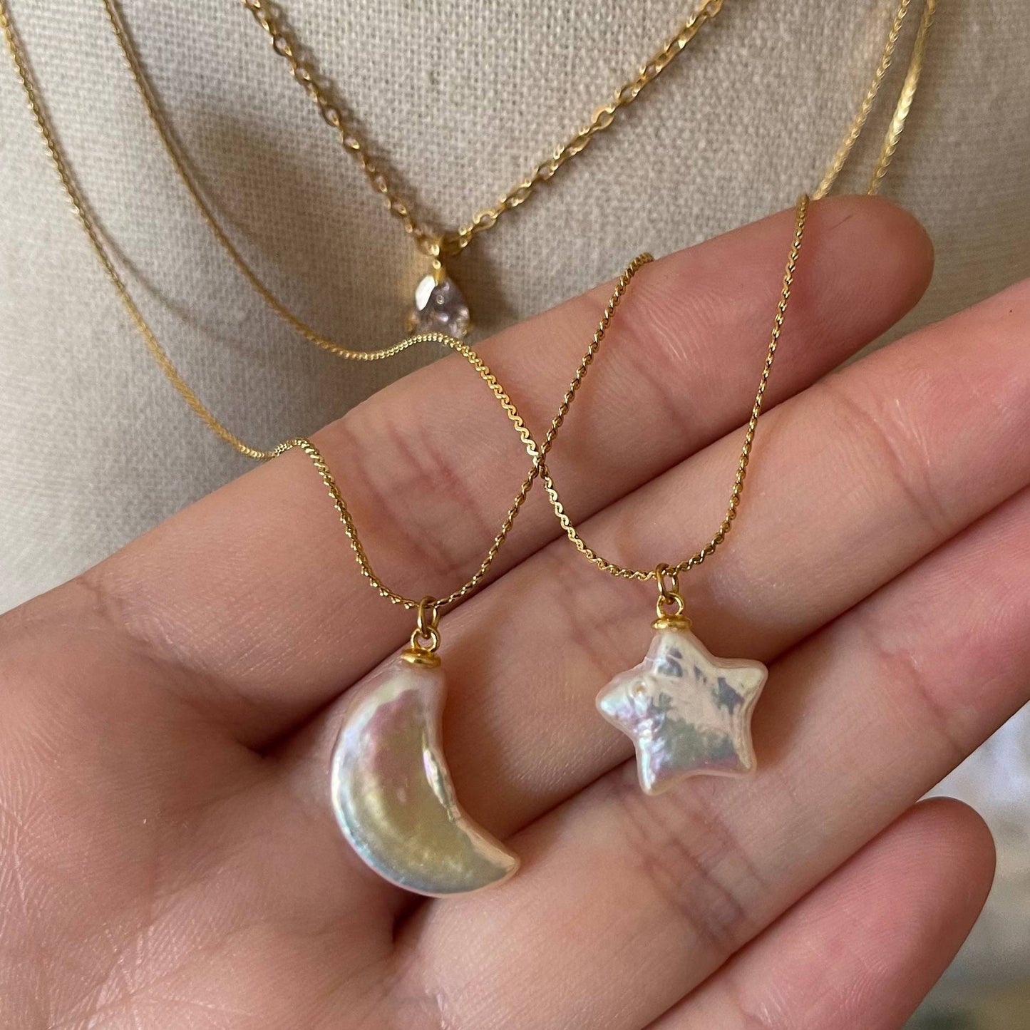 Star And Moon Pendant Necklace