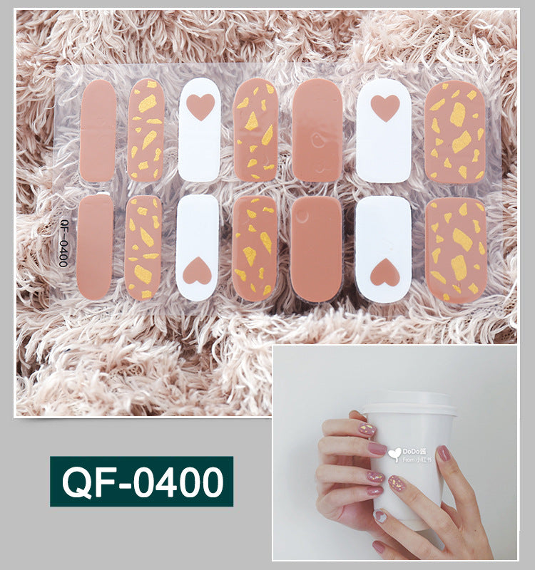 3D metal gradient nail stickers