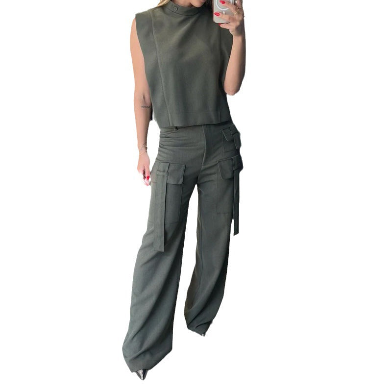 Fashionable High Waist Wide-Leg Overalls for Women