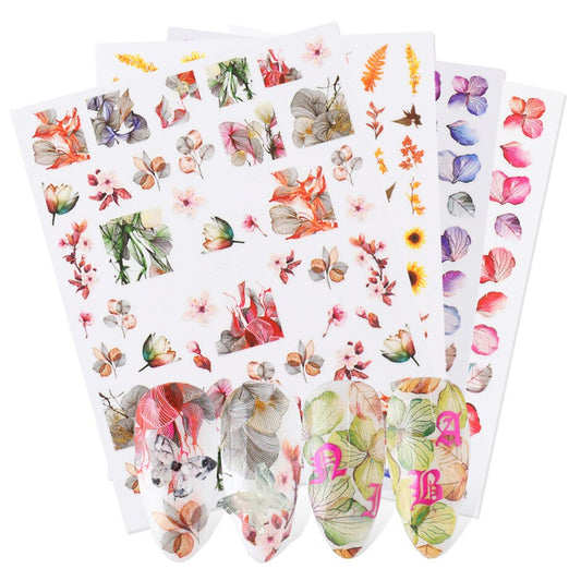 Japanese watercolor 3D nail stickers