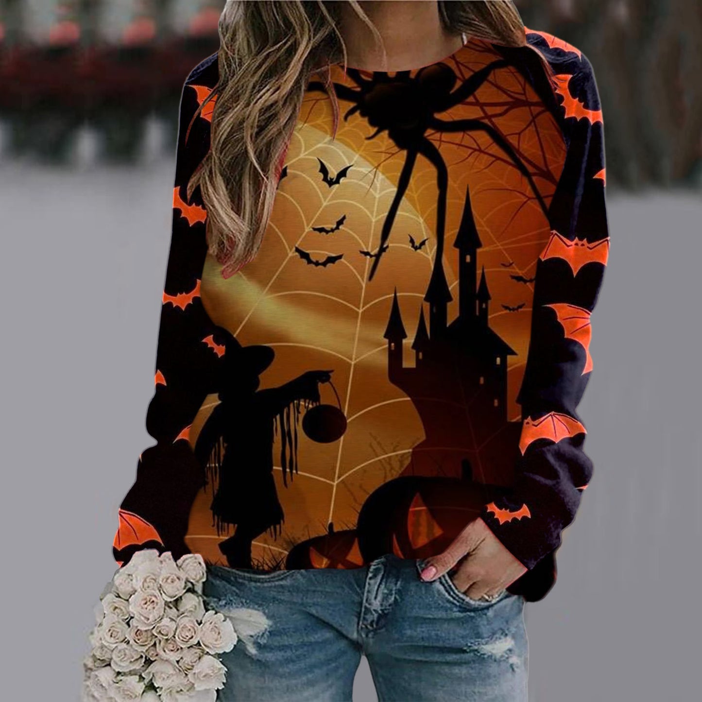 Women's Printed Long Sleeve T-shirt