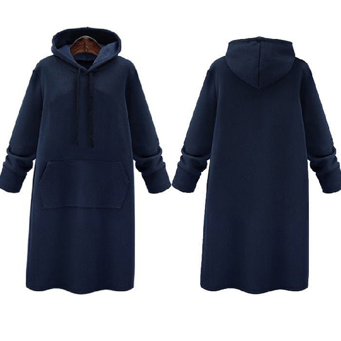 Mid-Length Sweater Coat Dress with Sparkling Blank Design