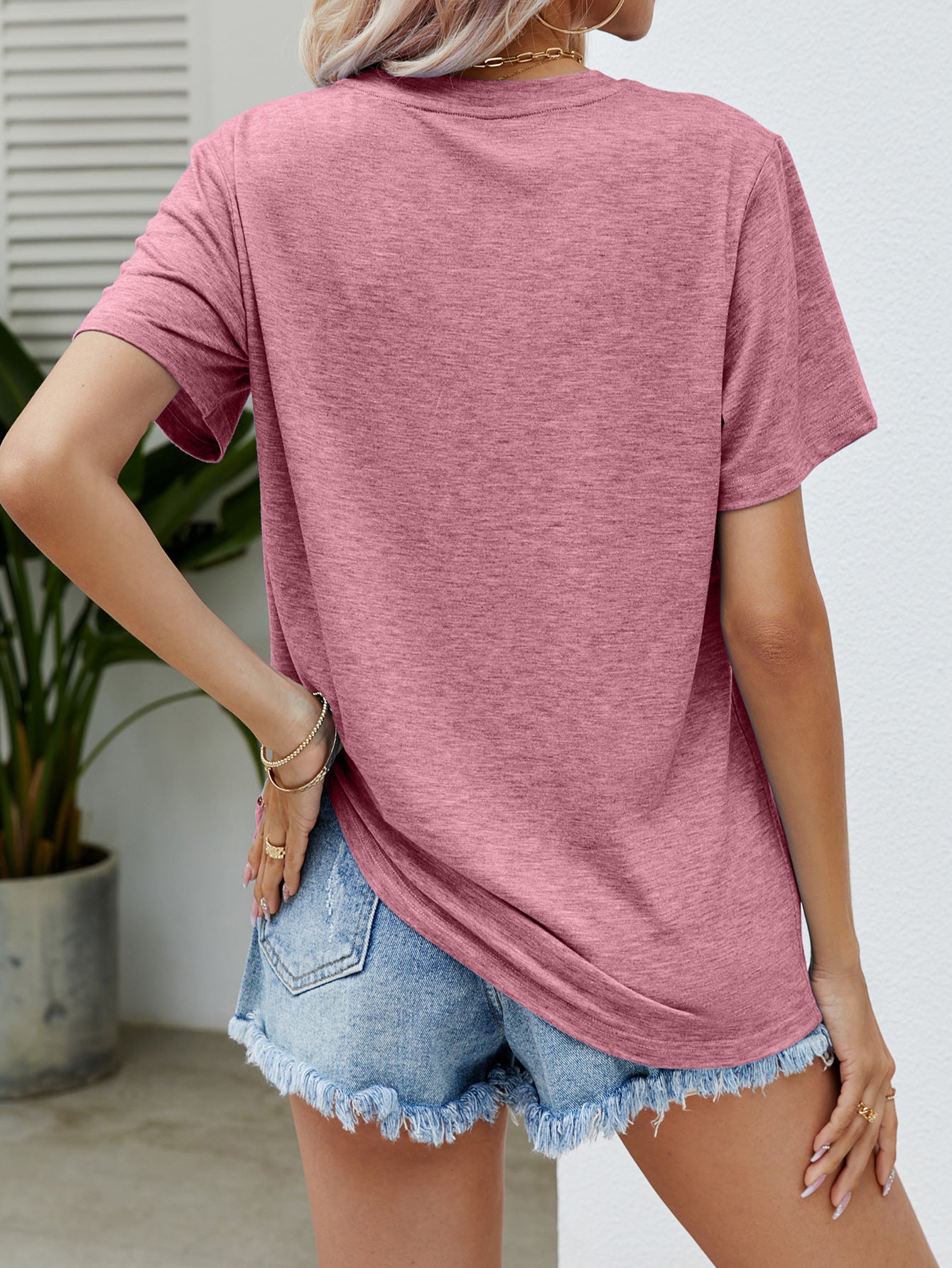 Women's Round Neck Short-sleeved Printed T-shirt