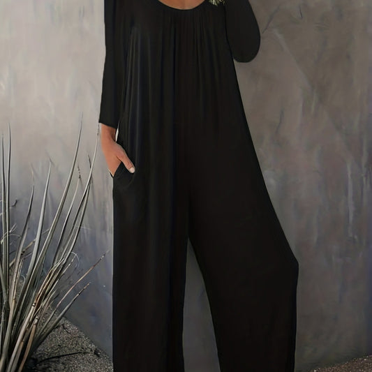 Loose Casual Long-Sleeved Jumpsuit for Women