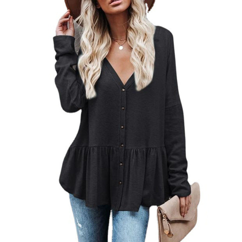 Knit Cardigan Long Sleeve Slit Casual Loose