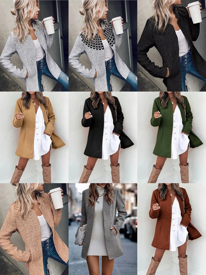Hot selling thickened short lined woolen jacket
