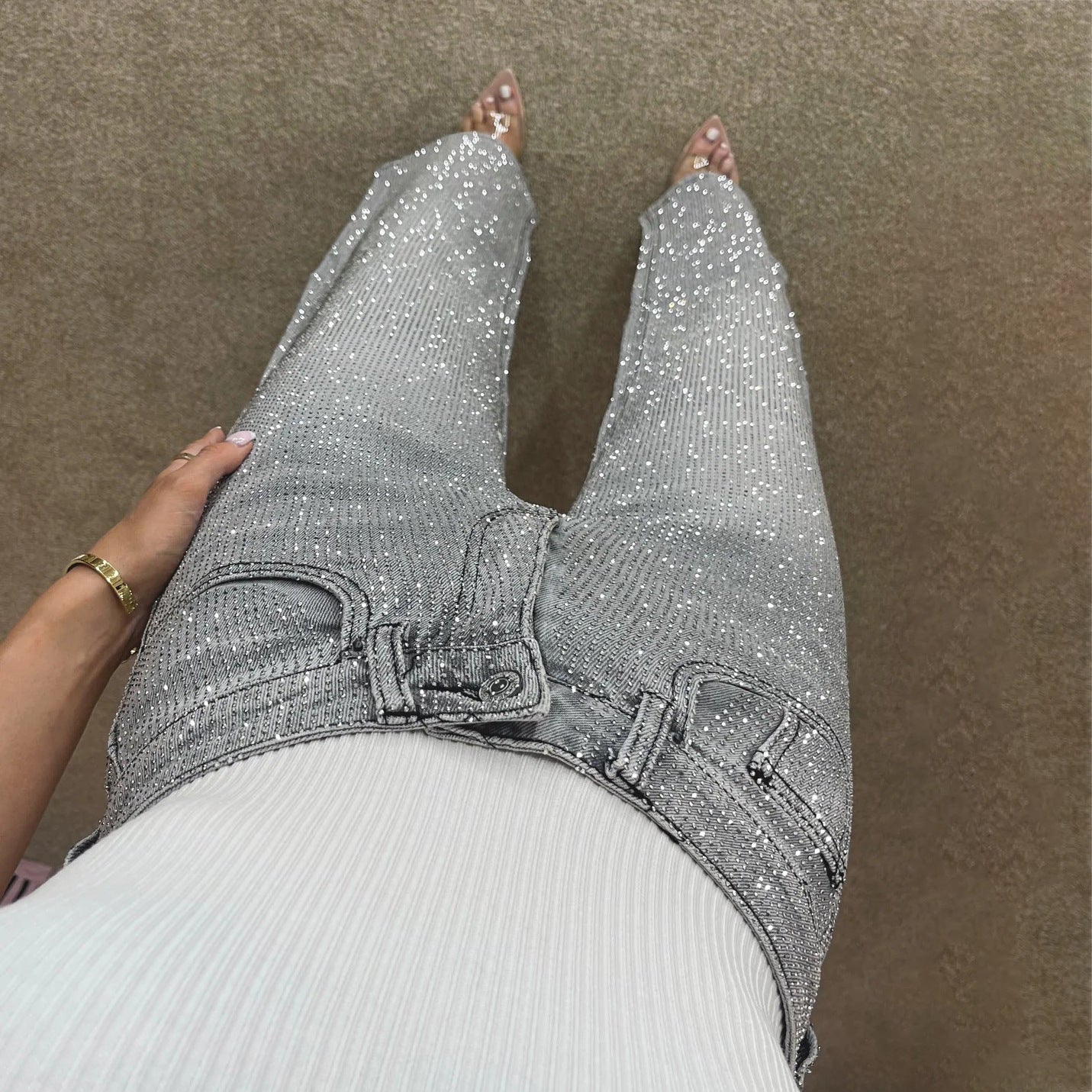 Women's High Waist All-Matching Denim Pants for Summer