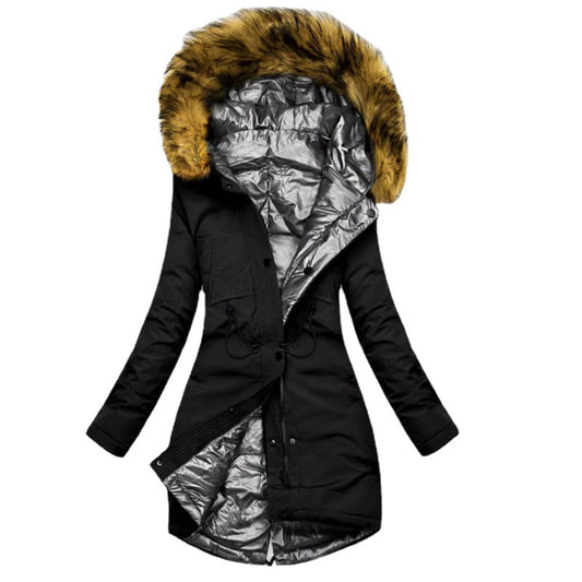 Autumn And Winter European And American Style Women Cotton-padded Clothes Warm Coat Mid-length