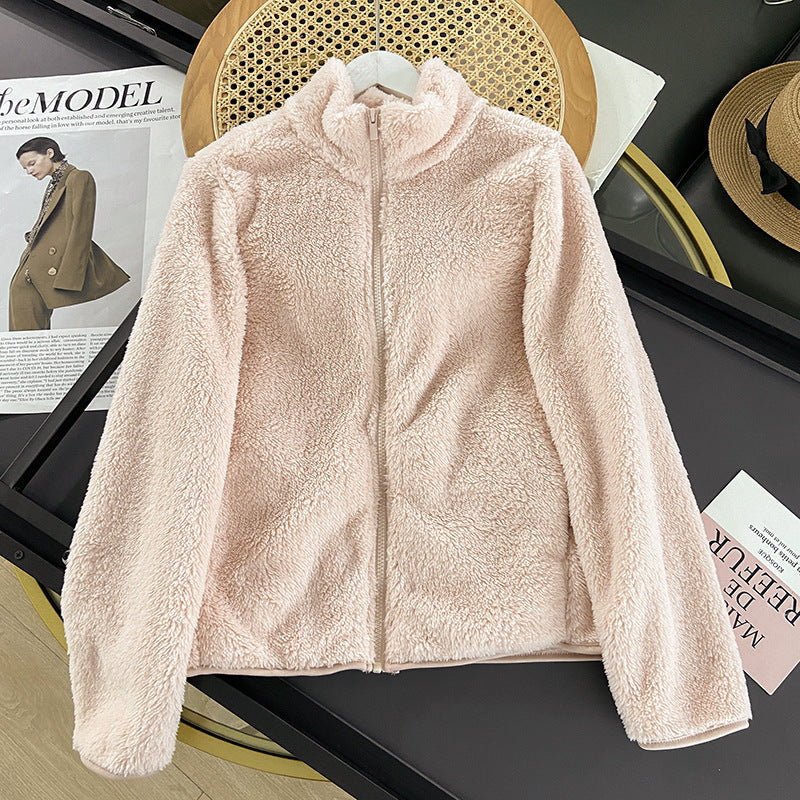 Women's Long Fleece Cardigan – Zipper Coat for Warmth and Style