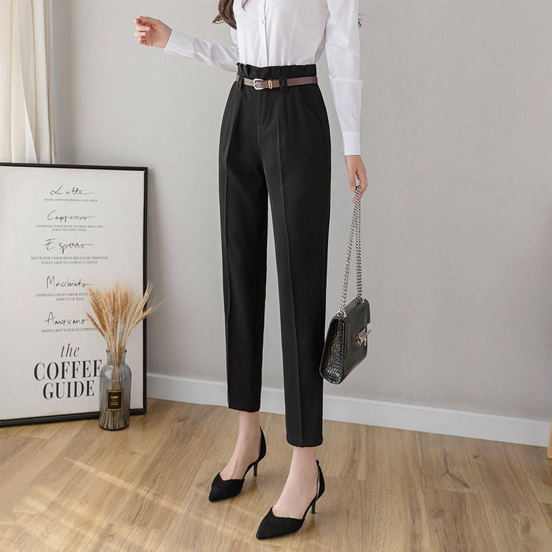 Women's Loose-Fit Straight Suit Pants