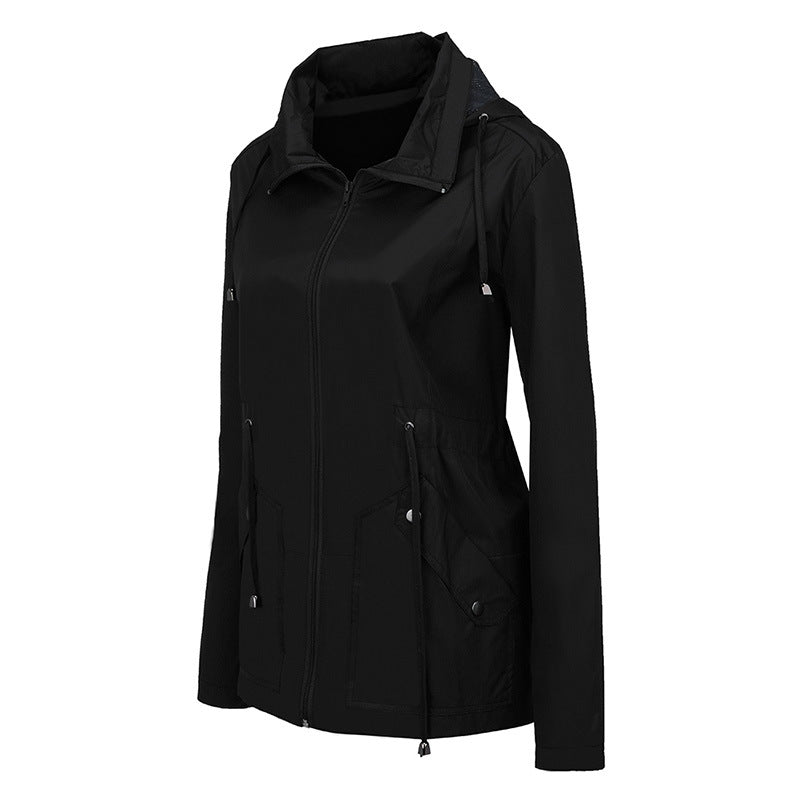 Hooded Waist Sports Outdoor Jacket